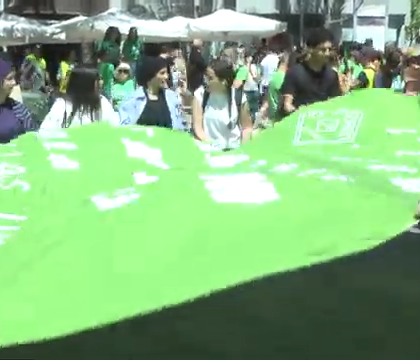 Estudiantes de Bachillerato en Alicante durante la huelga docente antes de la PAU