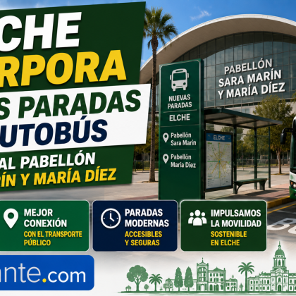 Nuevas paradas de autobús en Elche
