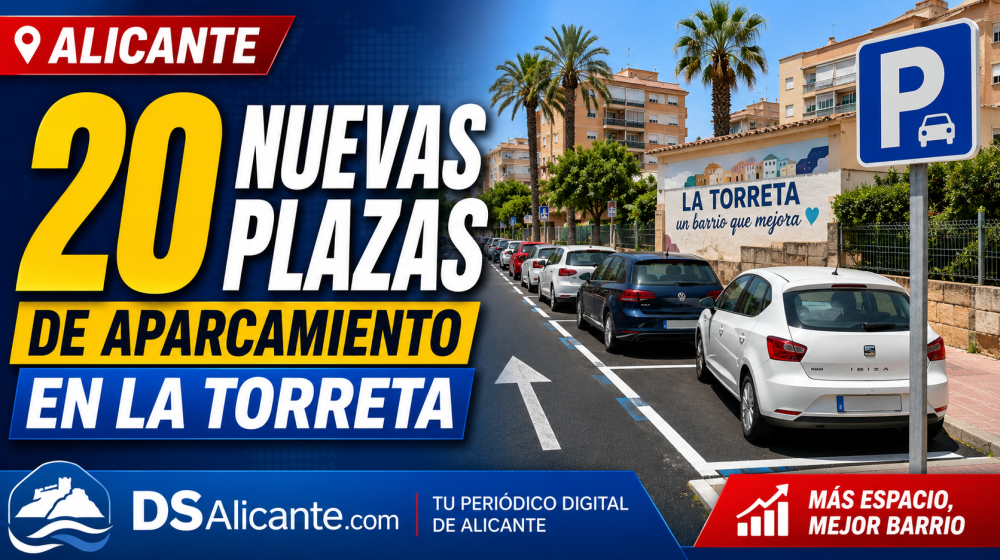 Nuevas plazas de aparcamiento en La Torreta Alicante