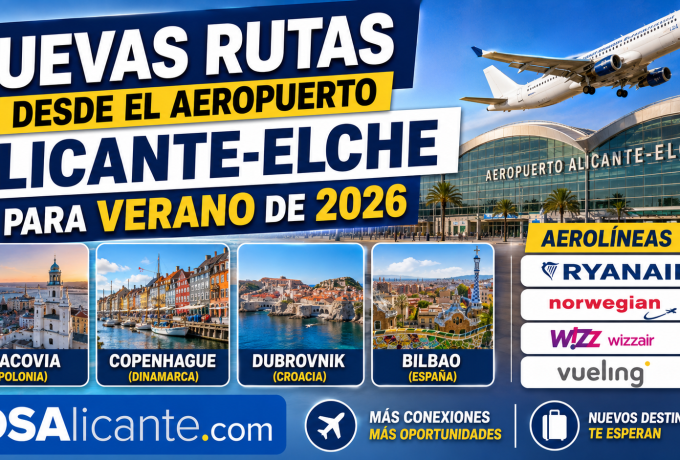 Nuevas rutas aeropuerto Alicante-Elche 2026