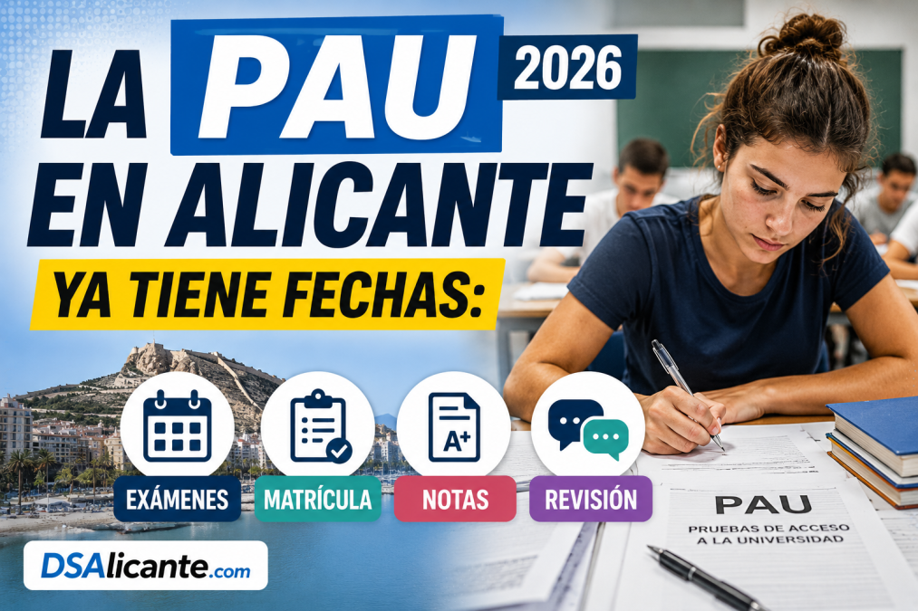 PAU 2026 Alicante fechas exámenes