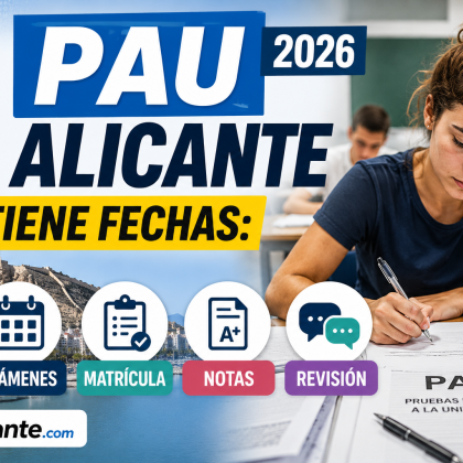PAU 2026 Alicante fechas exámenes