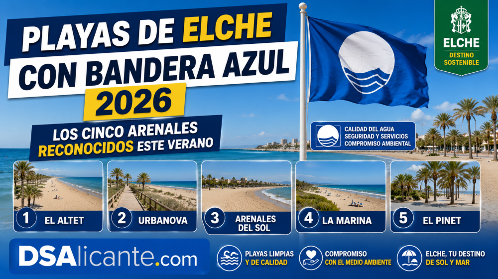 Playas de Elche con Bandera Azul 2026