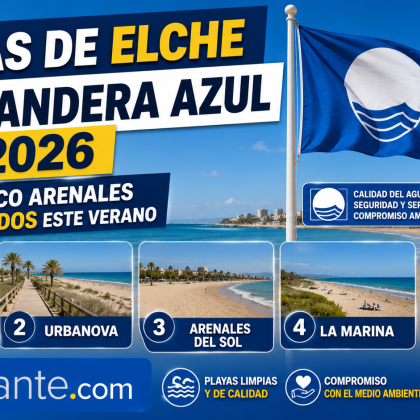Playas de Elche con Bandera Azul 2026