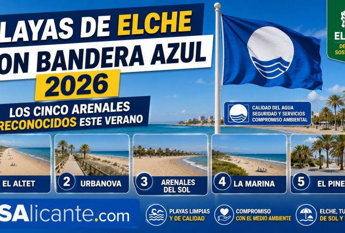 Playas de Elche con Bandera Azul 2026