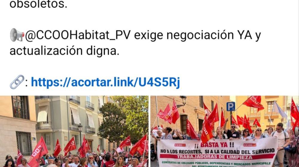 Protestas del sector de limpieza para defender sus derechos laborales