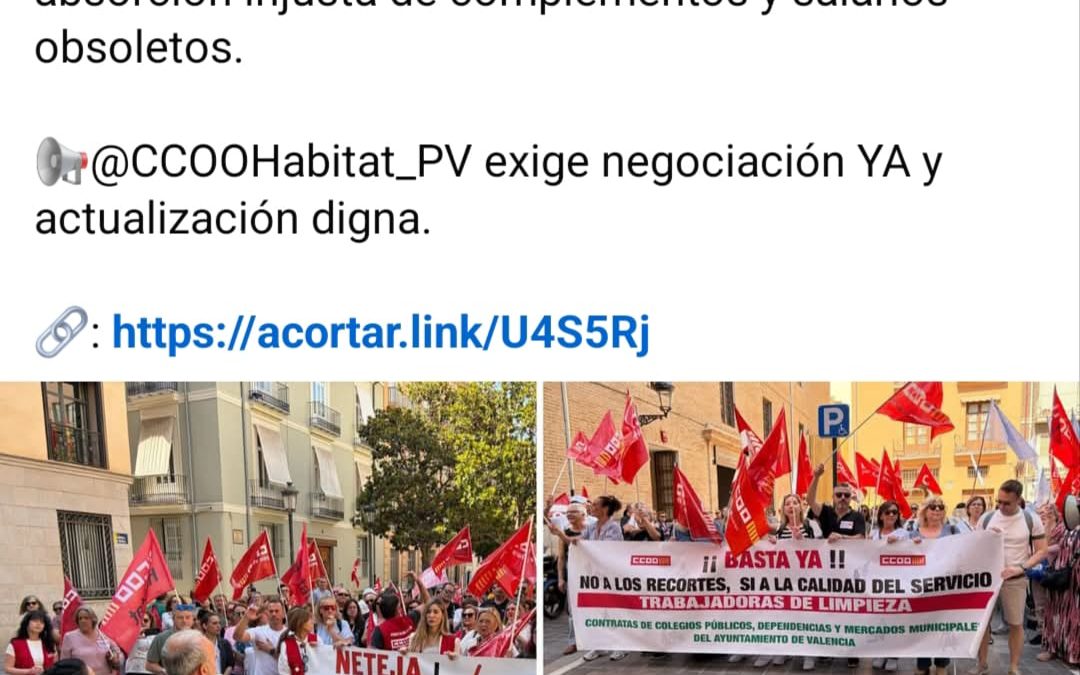 Protestas del sector de limpieza para defender sus derechos laborales