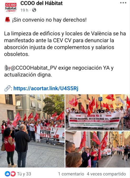 Protestas del sector de limpieza para defender sus derechos laborales