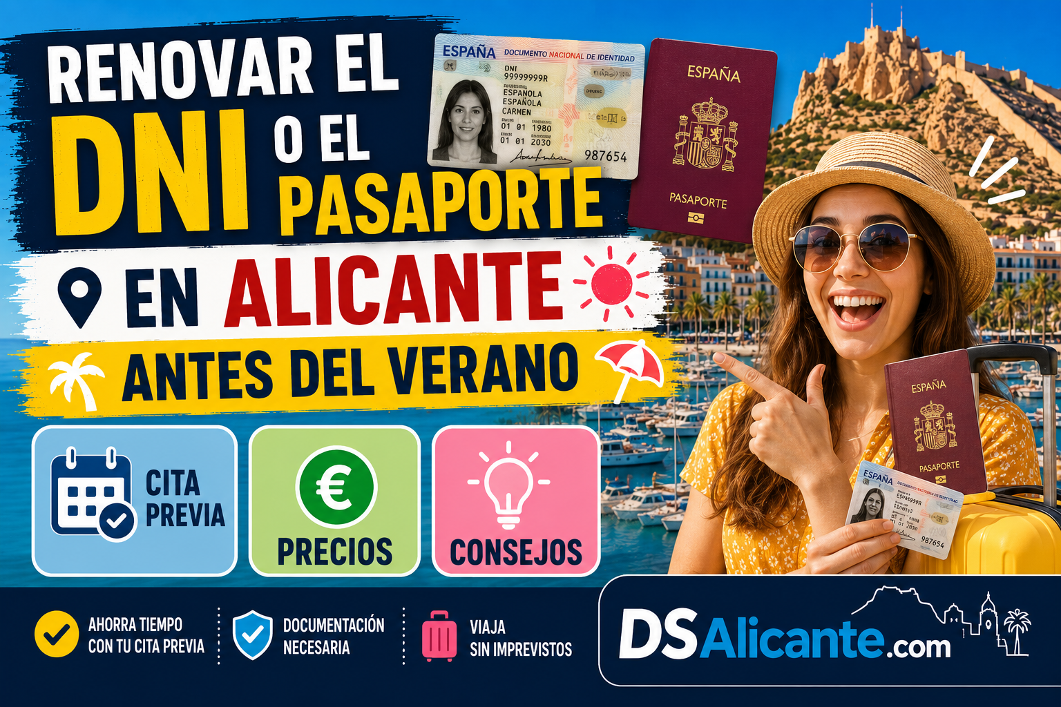 Renovar DNI y pasaporte en Alicante 2026
