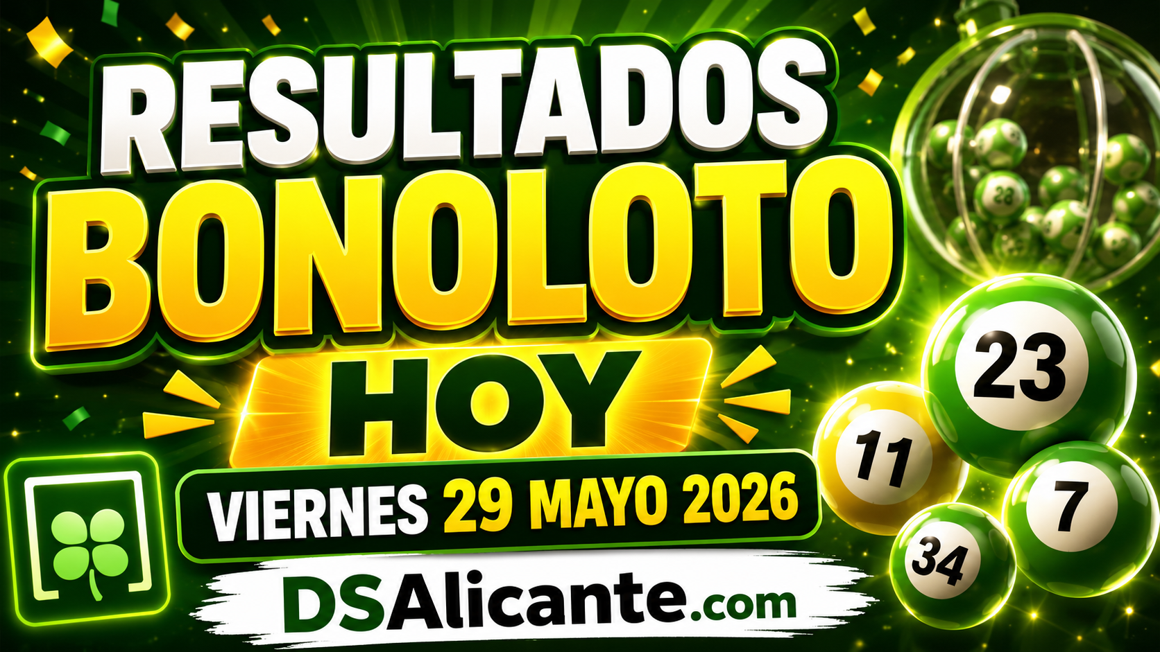 Resultado de la Bonoloto de hoy, viernes 29 de mayo de 2026