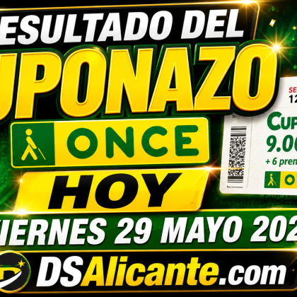 Resultado del Cuponazo de la ONCE de hoy, viernes 29 de mayo de 2026