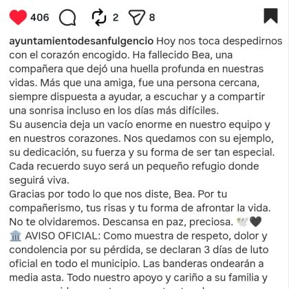 San Fulgencio siempre recordará la labor de Beatriz Sánchez