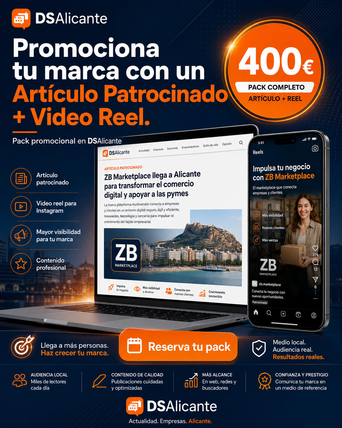 Tu marca en formato noticia + Reel