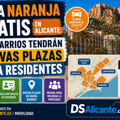 Zona naranja gratis Alicante residentes ORA