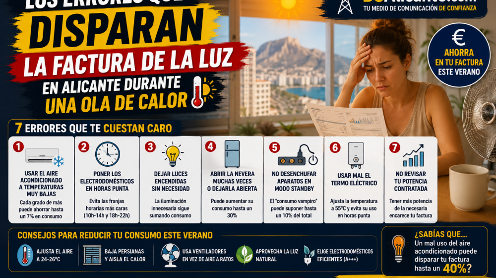 Ahorrar electricidad en Alicante: consejos para el verano