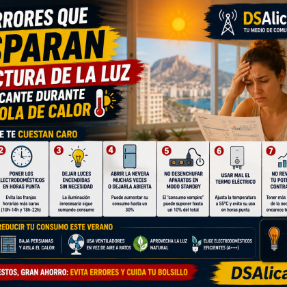 Ahorrar electricidad en Alicante: consejos para el verano