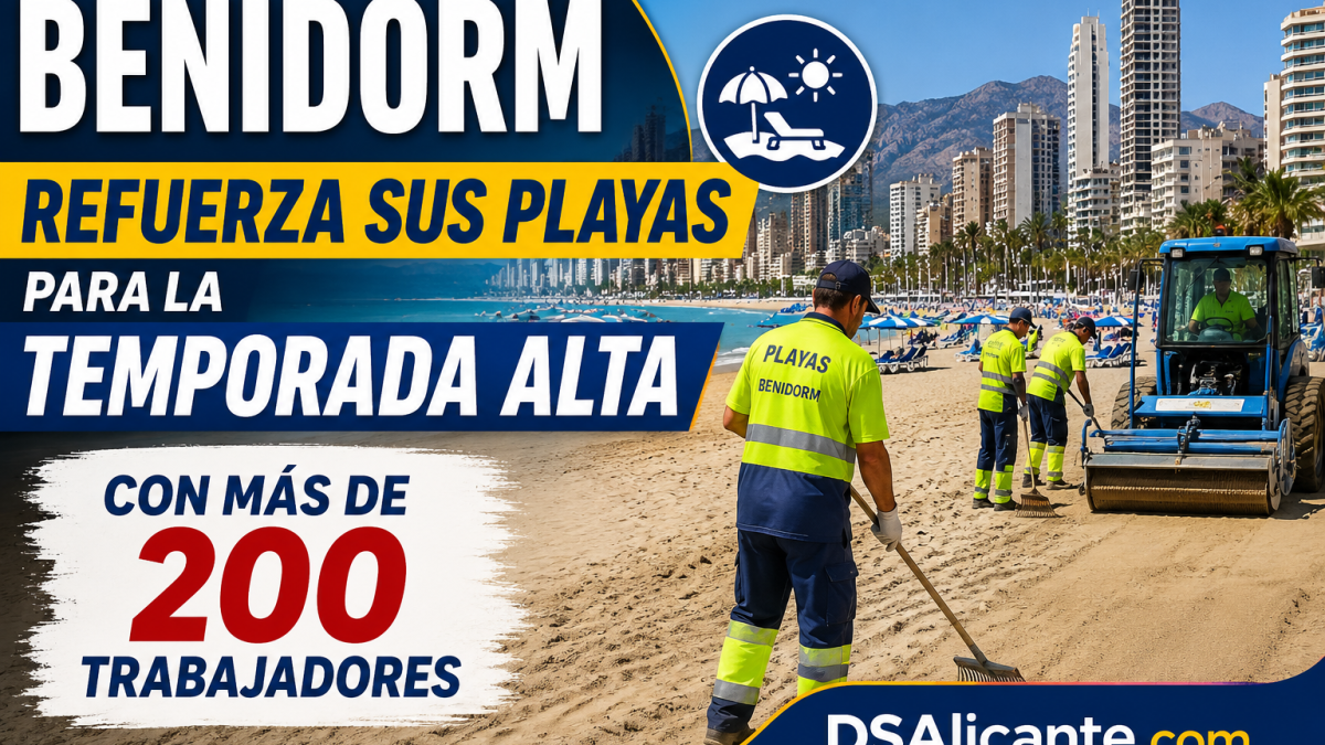 Benidorm refuerza sus playas en verano 2026