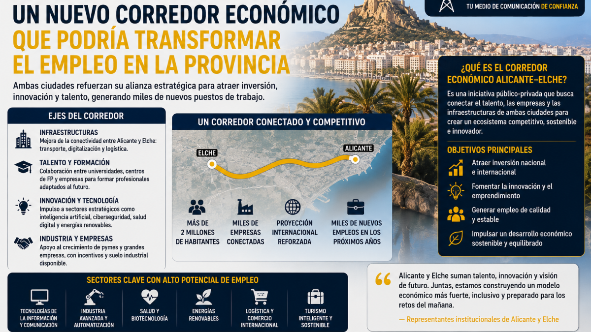 Corredor económico Alicante-Elche: empleo e inversiones