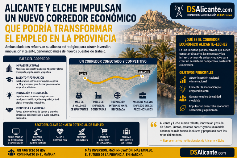 Corredor económico Alicante-Elche: empleo e inversiones