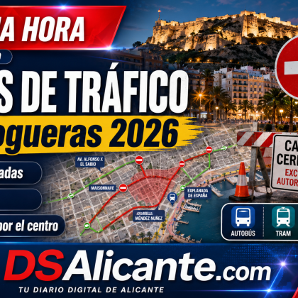 Cortes tráfico Alicante Hogueras 2026