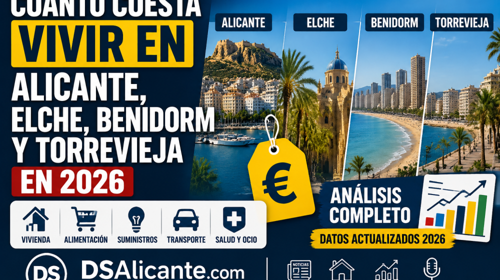 Cuánto cuesta vivir en Alicante, Elche, Benidorm y Torrevieja