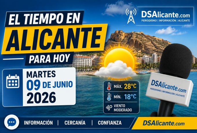 El tiempo en Alicante hoy, 9 de junio: calor moderado, cielos despejados y una jornada ideal para actividades al aire libre