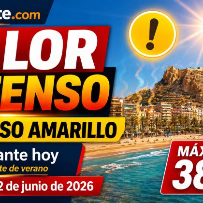 El tiempo en Alicante hoy martes 2 de junio de 2026 calor intenso, aviso amarillo y ambiente de verano