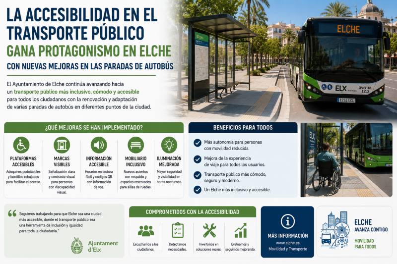 Elche apuesta por un transporte público más accesible