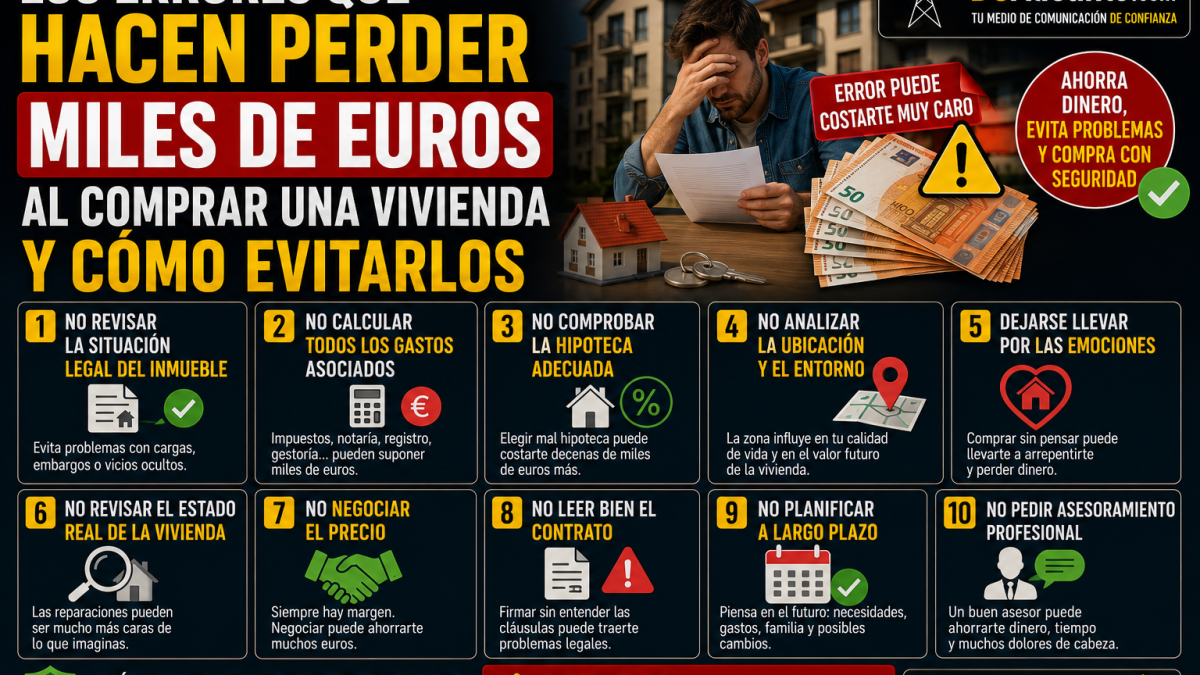 Errores al comprar una vivienda que pueden costar miles de euros