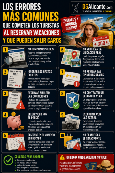 Errores al reservar vacaciones que pueden salir caros