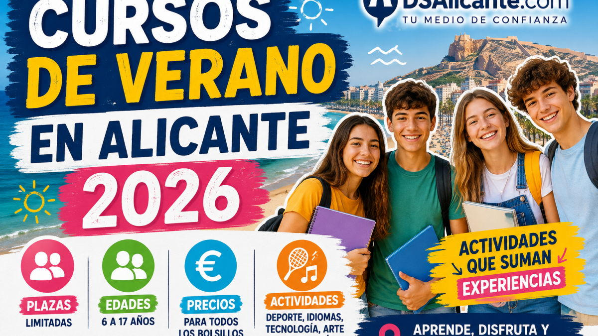 Jóvenes participando en un taller formativo o actividad de verano en Alicante.