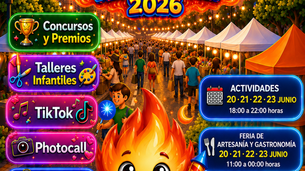 La Avenida de La Rambla de Sant Joan d'Alacant se llena de vida con una gran Feria de Artesanía, Gastronomía y Actividades para toda la familia durante las Hogueras 2026