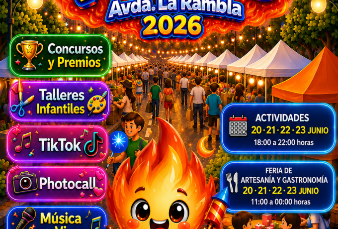 La Avenida de La Rambla de Sant Joan d'Alacant se llena de vida con una gran Feria de Artesanía, Gastronomía y Actividades para toda la familia durante las Hogueras 2026
