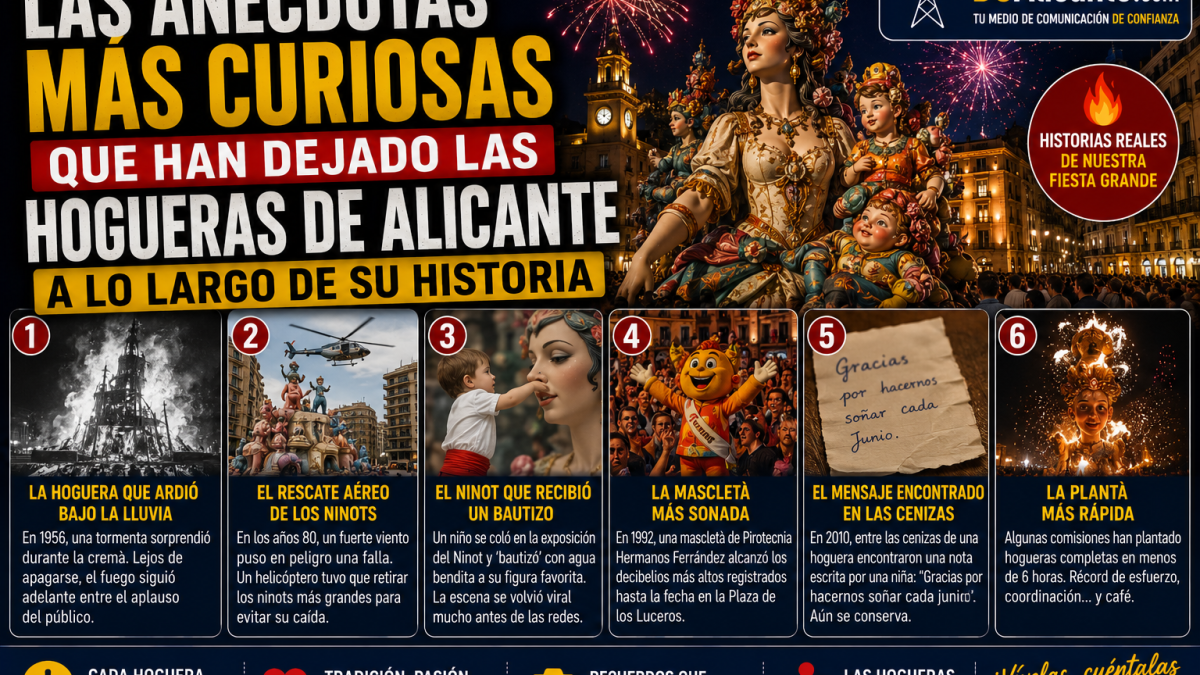 Las anécdotas más curiosas de las Hogueras de Alicante