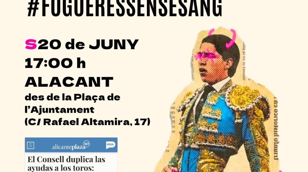 Las entidades animalistas denuncian un intento de alejar la manifestación antitaurina del entorno de la Plaza de Toros de Alicante