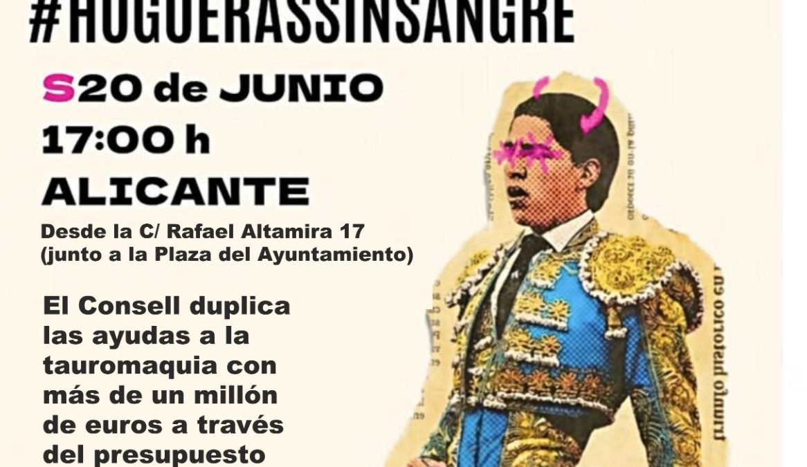 Las entidades animalistas denuncian un intento de alejar la manifestación antitaurina del entorno de la Plaza de Toros de Alicante