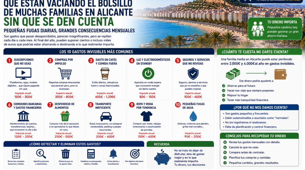 Los gastos invisibles que afectan a las familias de Alicante