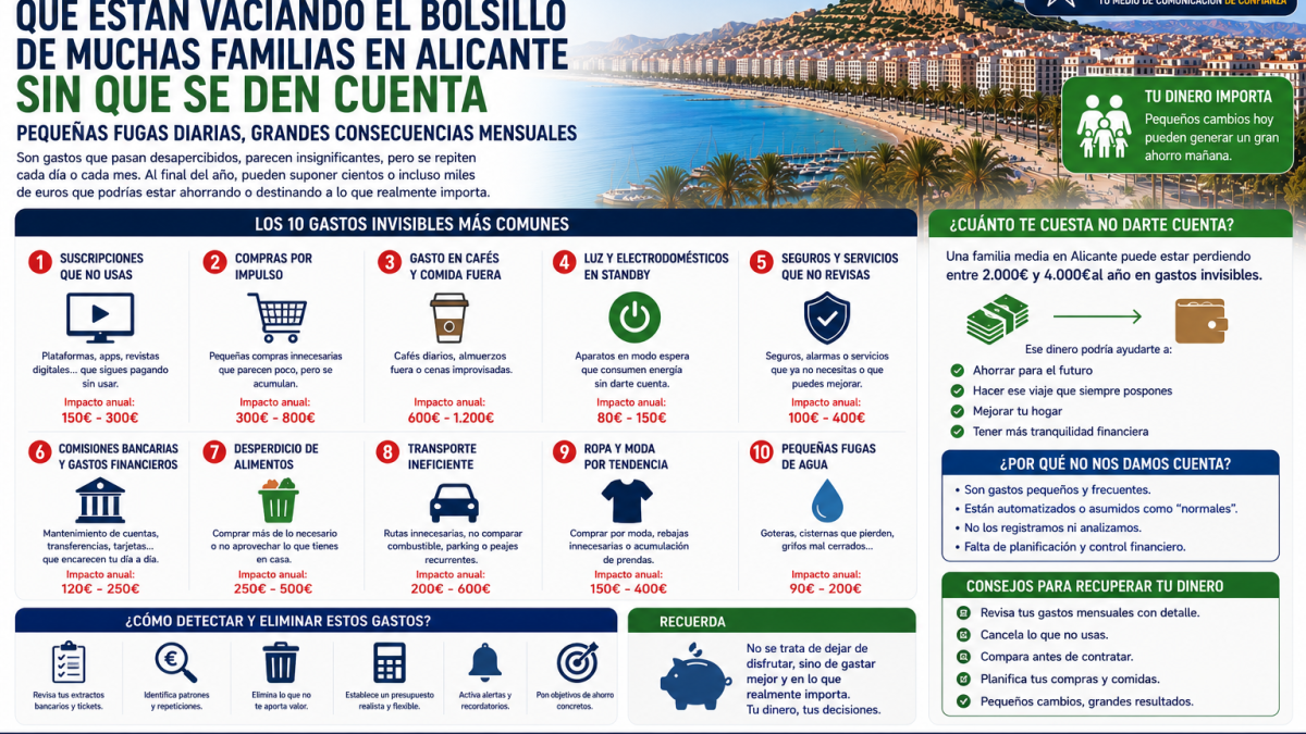 Los gastos invisibles que afectan a las familias de Alicante