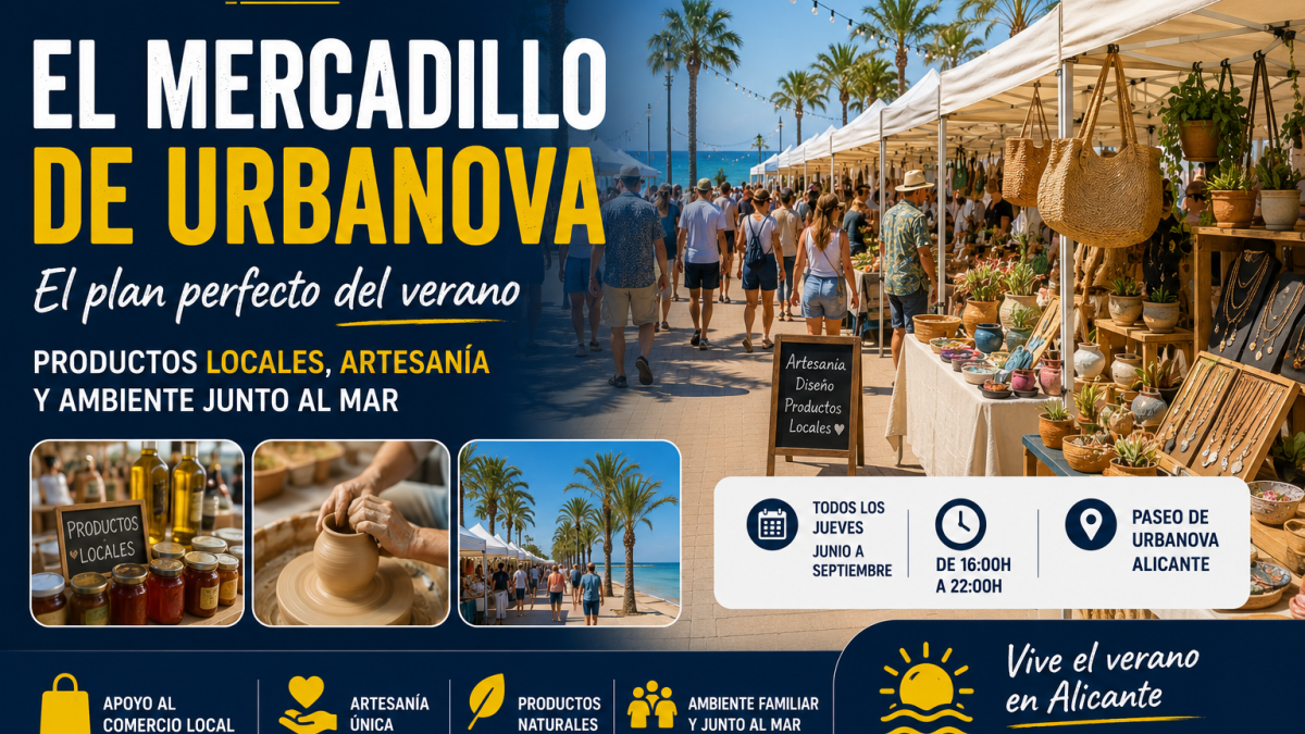 Mercadillo de Urbanova: el plan de verano que gana protagonismo en Alicante