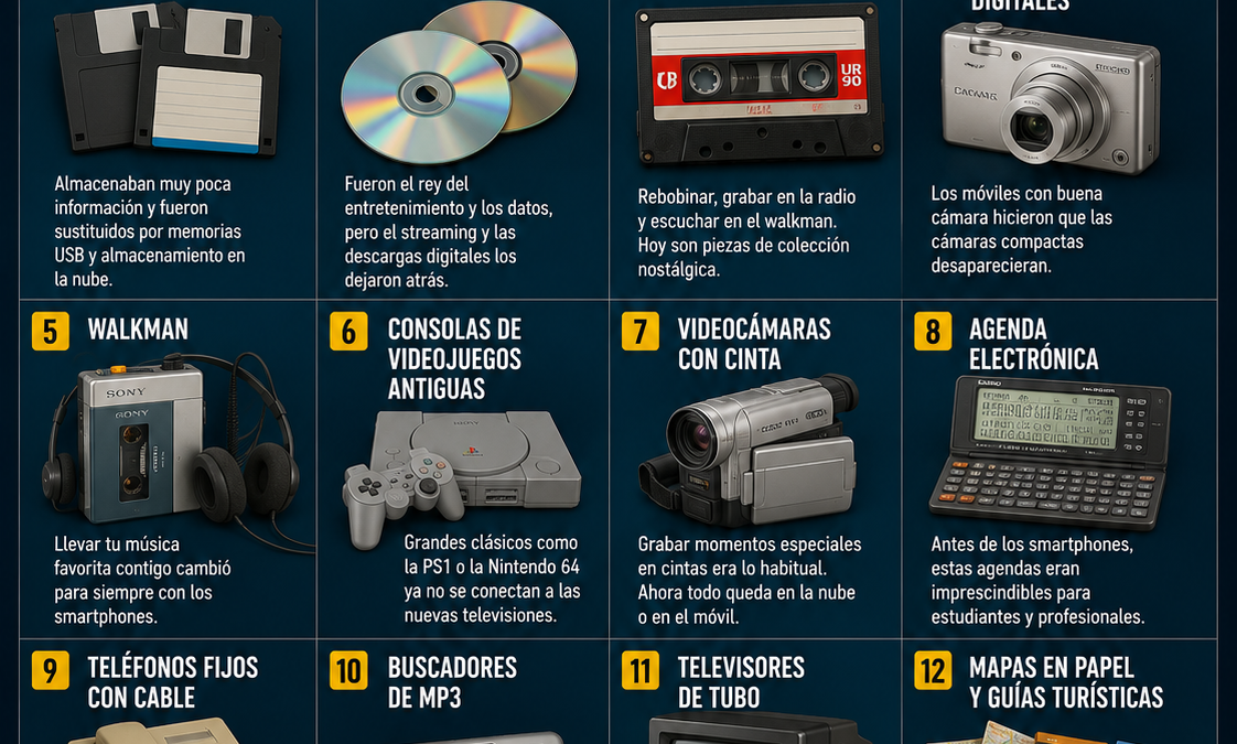 Objetos tecnológicos desaparecidos que antes eran imprescindibles