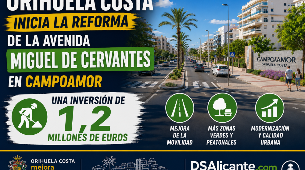 Obras en Orihuela Costa 1,2 millones en Campoamor
