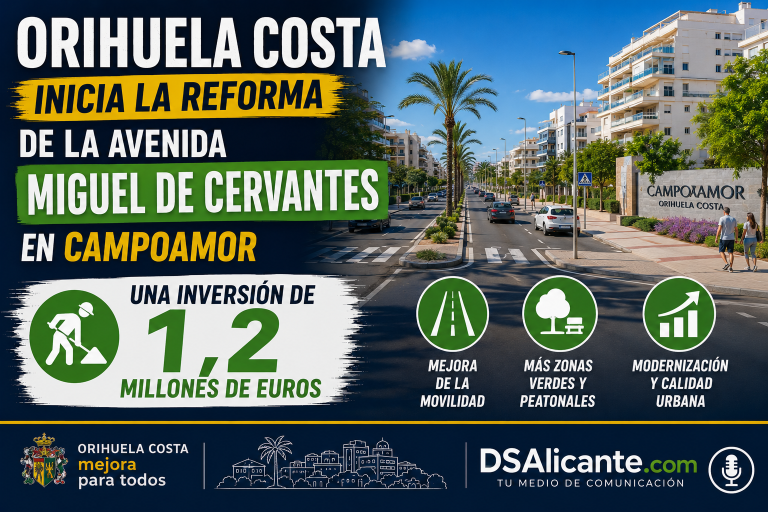 Obras en Orihuela Costa 1,2 millones en Campoamor