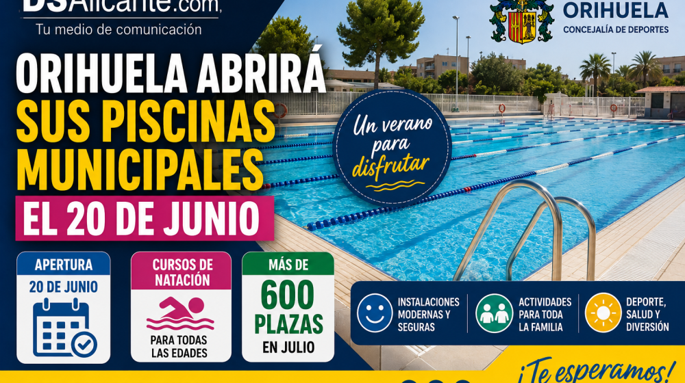 Piscinas municipales Orihuela 2026