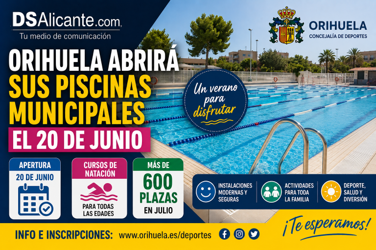 Piscinas municipales Orihuela 2026