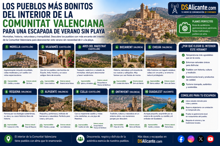 Pueblos del interior valenciano para escapadas de verano