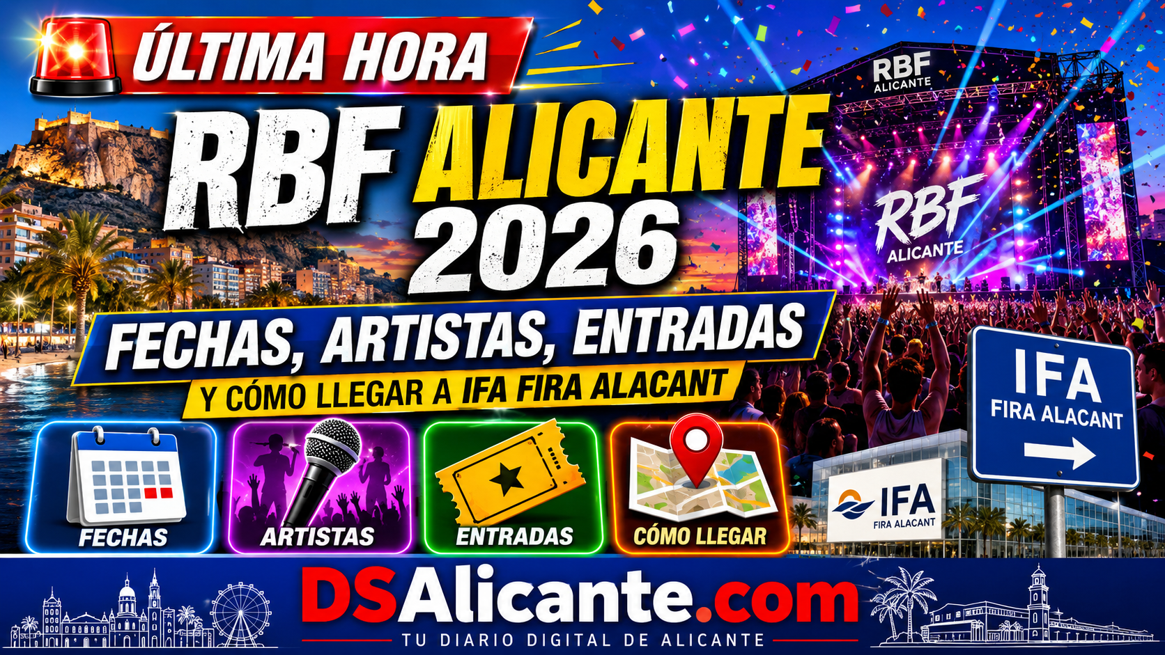 RBF Alicante 2026 en IFA Fira Alacant con primeros artistas confirmados