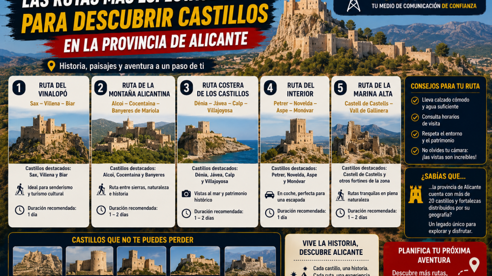 Ruta de castillos en Alicante: fortalezas que debes visitar