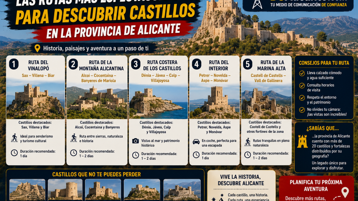 Ruta de castillos en Alicante: fortalezas que debes visitar