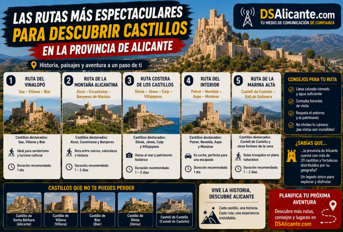 Ruta de castillos en Alicante: fortalezas que debes visitar