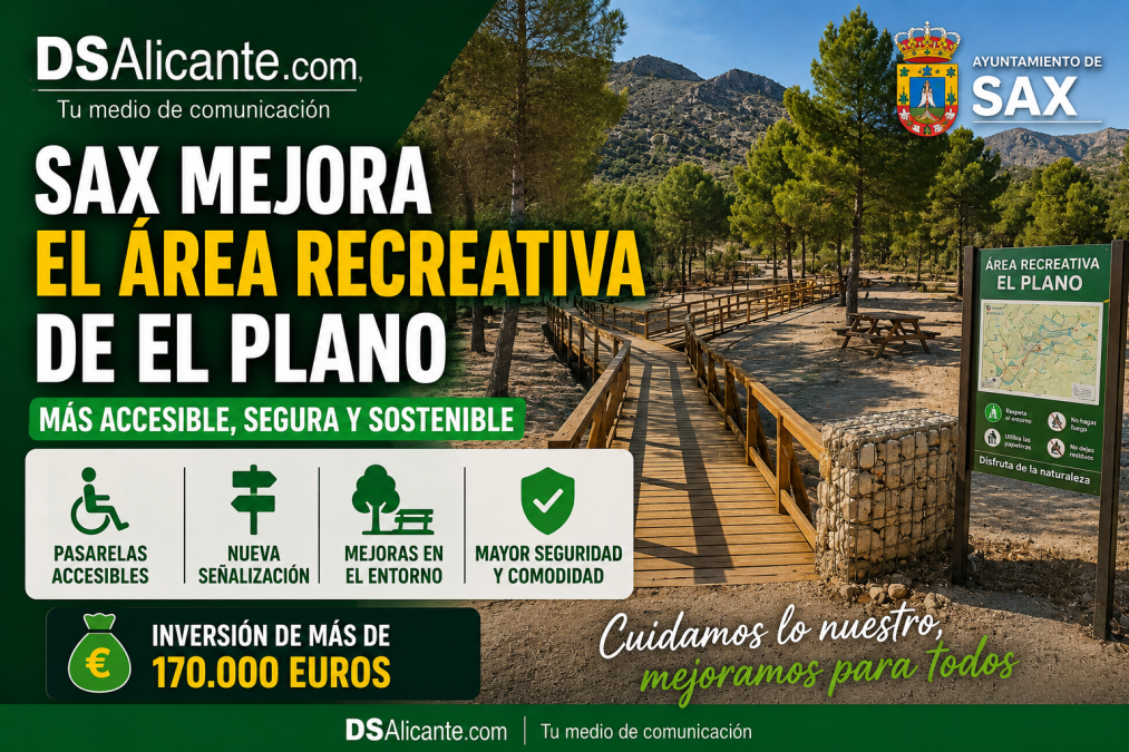 Sax mejora El Plano con 170.000 euros